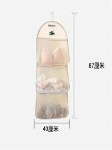 1pc Mesh Storage Bag With Hook, Compartments, Breathable Washable Laundry Organizer, Suitable For Underwear, Socks, Bras, Clothes, Bedroom, Dorm, Wall-Mounted Storage Rack, Laundry Storage, Toy Storage, Basket Storage, Closet Organization, Storage Box, Storage Box - Multicolor 1 - View 8