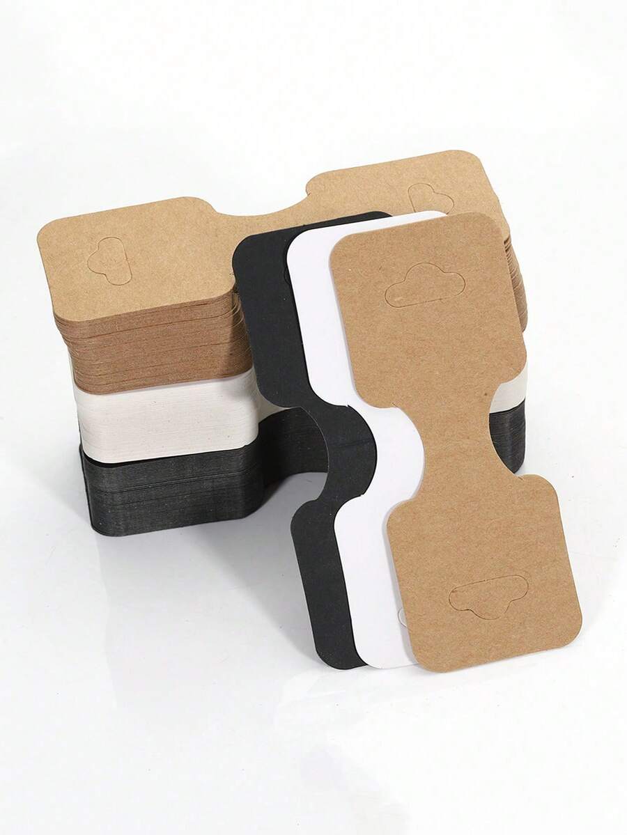 50/100pcs Gift Packaging Cardboard Necklace Bracelet Foldable Display Cards - Multicolor - View 1