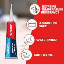 Silicone Sealant, Clear, 2.7 Fl Oz Tube, 1 Pack - 100% Waterproof Sealant For Glass, Ceramic, Wood, Plastic & More - Style TypeA - View 4
