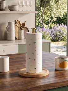 Wooden Base Paper Towel Holder, Suitable For Kitchen Countertop, Vertical Kitchen Paper Towel Roll Holder, Suitable For Bathroom Countertop, Freestanding Paper Towel Dispenser, Suitable For Large Paper Towel Rolls, Freestanding Paper Towel Dispenser, Kitchen Countertop Paper Towel Organizer. - Multicolor - View 12