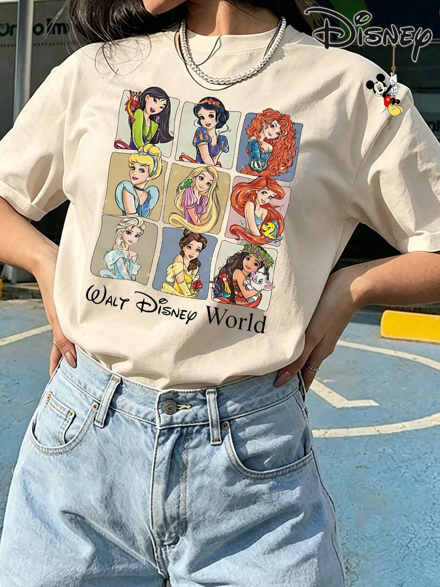 Disney Women T-Shirts - Apricot - View 1