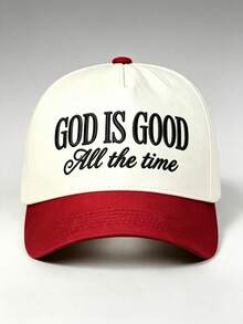 1pc Men Hat Letter 'GOD IS GOOD All The Time' Embroidered Hats For Men Adjustable Hat Perfect For Parties, Travel, And Outdoor Activities - Multicolor - View 11
