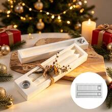 SILIKE LUFEI 1pc Christmas Double Candle Storage Ornament Silicone Mold, Suitable For Making Resin, Plaster, Candle, Aromatherapy Products, Home Decor Display Silicone Mold - Double-wick Long Candle Mold - View 3