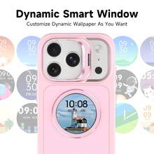Funda de teléfono con pantalla dinámica inteligente compatible con iPhone | Funda protectora multifuncional - Rosa - Ver 5