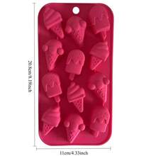 1pc 12-Cavity Ice Cream Stick Silicone Mold - Reusable And Easy Release, Suitable For Ice Cubes, Chocolate, Candy, Baking, Handmade Soap, Resin Casting | Kitchen DIY Baking Tool - Multicolor - View 8