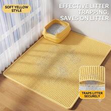 1pc - Extra Large Double Layer Cat Litter Mat, EVA Non-Slip Waterproof, Effectively Traps Scattered Litter, Washable Easy To Clean, Odor-Resistant Durable Tray - Multicolor - View 5