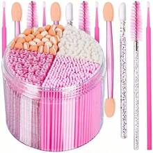 310pcs Disposable Makeup Tool Set, Eyelash Brush, Eyeshadow Applicator, Lip Brush, Mini Cotton Swabs, Makeup Artist Essential Tool Set With Box - Multicolor - View 1