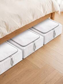 3/1pc Foldable Fabric Underbed Storage Bag, Fully Utilize Underbed Space, Can Store Blankets, Quilts And Pillows, Suitable For Closet Organization, Underbed, Wardrobe And Cabinet Top Storage, Also Suitable For Holiday, Room, Home And Bedroom Decoration, Clothing Storage, Storage Box, Storage, Underbed Storage Space - Multicolor - View 4