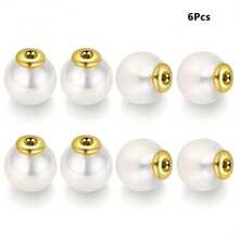 2/4/6pcs Earring Backs, Earring Back Replacements, Earring Back Locking Brackets, Large Pendant Suitable For Earrings, Heavy Earrings, Ear Jewelry Making - Ear Plug - View 7