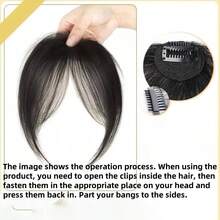 1pc/Single Adjustable Button Mesh Wig Cap With Bangs, Compact Lightweight Silky Convenient Perfect Fit To Scalp, Suitable For Daily Commute Wear (Slight Color Difference Due To Lighting) - Multicolor - View 12