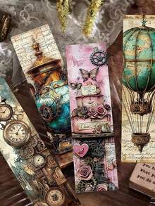 30pcs Steampunk Bookmarks: Exquisitely Designed Mechanical Clock-Style Metal-Look Paper Bookmarks-Perfect For Party Gifts, Rewards, And Holiday Presents - View 8