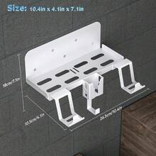 P5 Wall Mount, 5-In-1 Heavy-Duty Steel Console Wall Bracket With Dual Controller Holders, Headset Hanger & Remote Holder, Vented Space-Saving Gaming Organizer For Disc & Digital Editions, White - View 3