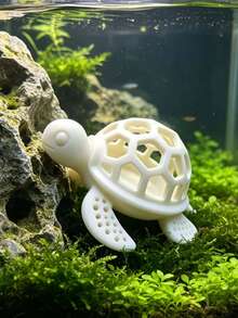 1件海龜造型魚缸躲藏洞穴，水族箱遮蔽裝飾品，適合蝦類繁殖躲藏休息造景魚缸裝飾 - 歡樂水族 - 查看 2