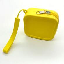 Silicone Earbud Case Pouch Small Square Zipper Bag With Wrist Strap For Portable Cable Storage Coin Purse And Mini Jewelry Organizer - Multicolor - View 15