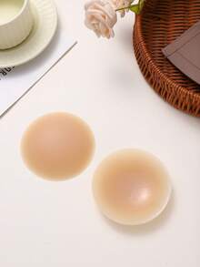 1/2/5 Pairs 8cm Solid Color Silicone Nipple Covers, Ultra-Thin Invisible Anti-Show, Suitable For Camisoles, Weddings, Sports And Daily Wear - Multicolor - View 5