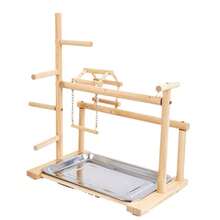 1pc Parrot Beak And Claw Grinding Perch, Bite-Resistant Frosted Standing Pole, Tiger Skin Cockatiel Toy Perch Stand - View 7