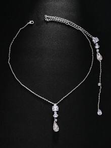 1pc Geometric Pendant Back Chain Body Chain Accessory For Wedding Dress And Evening Gown - Geometric - View 9