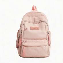 1pc Mini Butterfly Embroidered Backpack, Casual Campus Style Multi-Compartment Multi-Zipper Pocket Daily Bag, Suitable For School Commute And Daily Outings - Multicolor - View 9