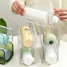 1pc Cabinet Inner Layer Storage Rack, Multi-Layer Cling Film Holder, Kitchen Paper Towel & Dish Cloth Organizer, Suitable For Cling Film Storage - View 3