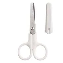 1pc Children's Scissors With Protective Cover, Round Tip Design, Stainless Steel, Hand Protection, School DIY Paper Cutting Stationery Supplies - Random Color - View 6