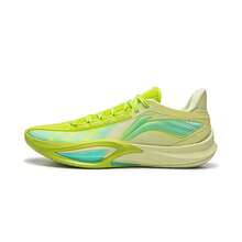 Li-Ning SHINING 3 V2 Men's Basketball Shoes, Dual BOOM Cushioning, TUFF RB Durable Outsole, Lightweight Low-Top Athletic Shoes, ABAW007 - Sky Yellow/Digital Green - View 3