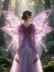 Adult Fairy Angel Wings With Colorful Butterfly Wings, Perfect For Halloween Cosplay, Theme Parties And Stage Performances - Multicolor - View 2