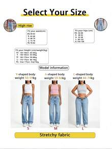 Women's Fashion Casual Straight Leg Jeans, Versatile Comfortable Daily Street Style, White, Autumn - White - View 6