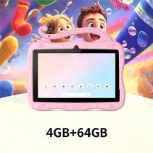 4GB RAM + 64GB ROM / 7-Inch Tablet / Quad-Core 1.3GHz / Android 13 MTK8321 / 1280x800 HD IPS Display / 2MP+5MP Camera / 4000mAh Battery / WiFi, Parental Control, Education, Games / ABS Plastic + Silicone, Educational Tablet - Pink - View 5