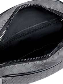 Men's Shoulder Bag, Crossbody Bag, Casual , Large Capacity, Square Texture Small Bag - Grey - View 5