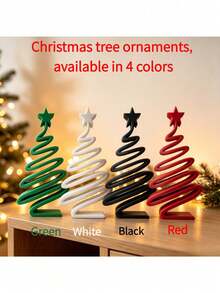 1pc 3D Printed Minimalist Christmas Tree Ornament | Modern Geometric Desktop Decor - Living Room, Entryway, Hallway, Dining Table Holiday Atmosphere Decoration / Versatile Home Style / Creative Christmas Gift - Multicolor - View 3