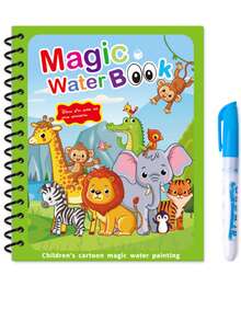 1 buah Buku Lukisan Air Ajaib untuk Anak-anak, Buku Gambar Mewarnai Air yang Dapat Digunakan Kembali, Mainan Balita dan Taman Kanak-kanak, Pena Warna Acak - MultiWarna - View 8