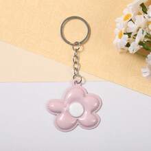 Small Fresh Bright PVC Flower Keychain Simulation Stitching Small Flower Pendant Cute Bag Hanging Decoration Keychain - Multicolor - View 10