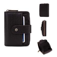 Men's Short Wallet Baellerry Business Style Accordion Card Holder Stone Texture Multi-Slot PU Coin Purse - Multicolor - View 10