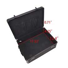 Locking Storage Chest With Dual Combination Lock-Small Lock Box For Laptops, Tablets And Valuables, Lockable Storage Box With Code, Keyless Lockbox Fo - Black On Black - View 3