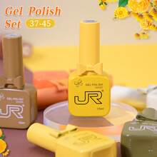 JR 126色凝膠指甲油 15ml 9件組 蝴蝶結與緞帶填充瓶套組 可浸泡卸除 UV LED 女孩禮物 - 彩色 - 查看 3