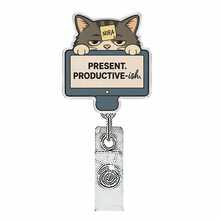 1pc Acrylic Animal Series Crocodile Retractable Badge Reel Clip ID Holder For Medical Staff - Multicolor - View 16