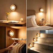 1/2pcs LED Wall Mounted Art Light, Battery Powered Wall Picture Light, Smart Magnetic Wireless Wall Lamp, Home Decor Wall Spotlight, Touch Dimmable, 3 Lighting Modes, Suitable For Framed Artwork And Portrait Lighting Display - Multicolor - View 6