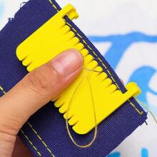 4pcs Set Handmade Sewing Edge Lock Tool, Sturdy Hinge Handheld Sewing Tool Including 4 Sizes With Anti-Puncture Design, Double-Sided Guide Pin, Side Positioning Scale | Ergonomic Fabric Sewing Reinforcement Tool, Sturdy Hinge, Perfect Gift For Mother, Partner, Friend And Elder, Solves Pricking And Flatness Issues - Set - View 6