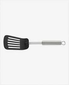 Household Non-Stick Spatula, 32.2 Cm, Semi-Matte Stainless Steel Handle And Plastic Tip, Heat-Resistant, Easy To Clean, Kitchen Utensil - Black - View 10