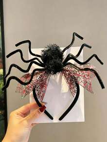 Spider Web Headband Halloween Creative Funny Hair Accessory Party Cosplay - Multicolor - View 4