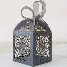 12pcs/Set Laser Cut Groom & Bride Candy Boxes, Hollow Castle Design, Wedding Favors, Small Gift Chocolate Boxes, Baptism Party Decorations - View 8