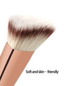 5pcs Dual-Ended Makeup Brush Set, Soft Fluffy Synthetic Bristles, Multi-Function Face & Eye Makeup Brushes For Foundation, Blush, Contour, Concealer, Eyeshadow, Powder Gold Handle Beauty Tools, Beginner Friendly - Pink - View 3