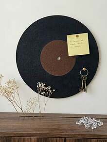Vinyl Record Shaped Felt Photo Board, Vinyl Record Felt Board, Felt Message Board, Suitable For Home, Office And Classroom. Perfect For Organizing Notes, Scheduling And Rustic Decor. Wall Decoration And Storage - Multicolor - View 1