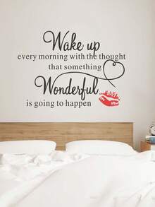 1pc Slogan Graphic Wall Sticker, Modern PVC Wall Decal For Home Decoration,Stickers,Wall Decal, Vinyl Decal For Home Decorations,Spring Decoration Items Refresh Your Home,Rama Decoration Stickers Gifts Birthday Graduation - Multicolor - View 1