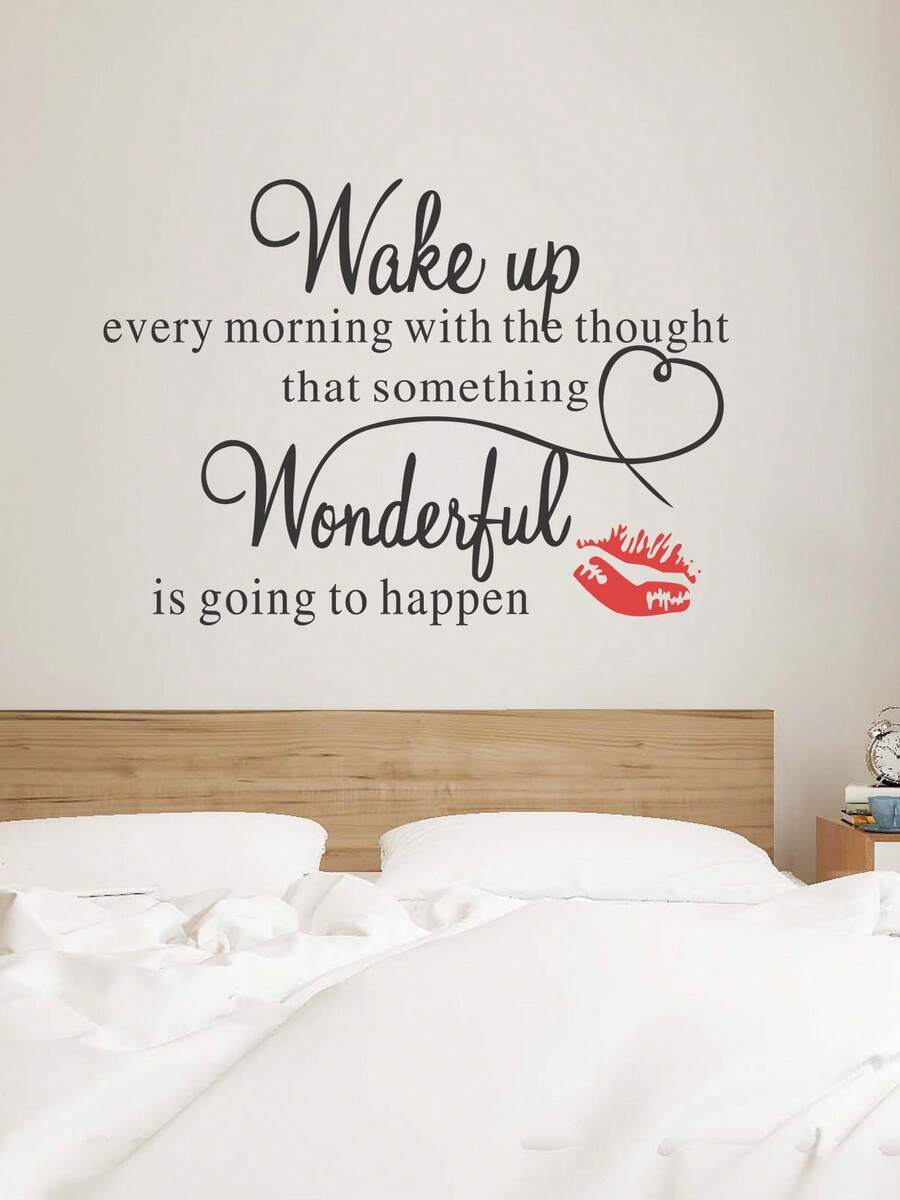 1pc Slogan Graphic Wall Sticker, Modern PVC Wall Decal For Home Decoration,Stickers,Wall Decal, Vinyl Decal For Home Decorations,Spring Decoration Items Refresh Your Home,Rama Decoration Stickers Gifts Birthday Graduation - Multicolor - View 1