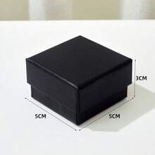 1pc Square Multi-Size Jewelry Gift Box, Can Hold Necklaces, Earrings And Rings, Solid Color Elegant, Suitable For Winter Solstice, Wedding And Other Occasions, Can Be Used For Packaging Jewelry, Necklaces, Bracelets, Silver Bars And More. Perfect Gift For Birthday, Mother's Day And Valentine's Day. - Black - View 12