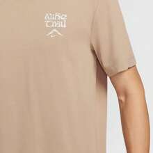 Nike Men's Short Sleeve Fashionable Versatile Minimalist Graphic Quick-Dry Crew Neck Running T-Shirt Khaki - Khaki - View 5