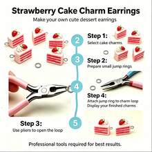10pcs Random Mixed Summer Fashion Charming Multicolor 3D Cartoon Ice Cream Resin Pendants, Fashion DIY Necklace Charms, Jewelry Making Accessories For Handmade Enthusiasts, Gift - Pink - View 10