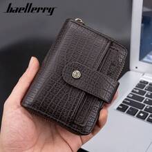 Men's Short Wallet Baellerry Business Style Accordion Card Holder Stone Texture Multi-Slot PU Coin Purse - Multicolor - View 8