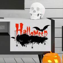 12pcs Halloween Wall Decals, Pumpkin And Bat Shaped Stickers, Funny Design Wall Stickers, Party Decoration Wall Stickers - A - View 3